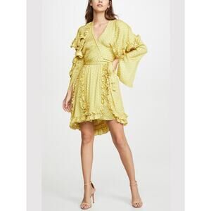 Preen By Thornton Bregazzi Rylee Ruffle Wrap Mini Dress - M